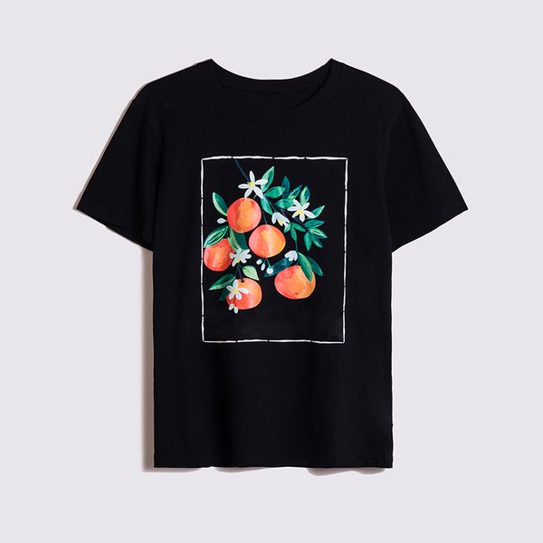 

men fashion summer hip hop t shirt men fruit print short sleeve t shirt size s-xxl, White;black