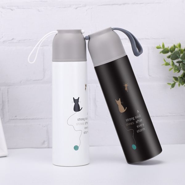 

vacuum stainless steel silicone thermos creative silicone rope thermos cup cute school cup