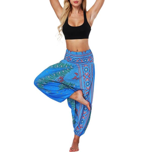 

women's trousers ladies casual loose trousers female baggy boho aladdin print casual fashion jumpsuit harem pants 2020 new #yl5, White;red