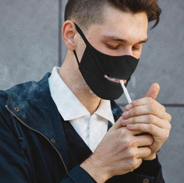 

zipper face mask reusable washable masks breathable cotton dust-proof zip open cycling mouth cover eat drink in public sun-proof d72307