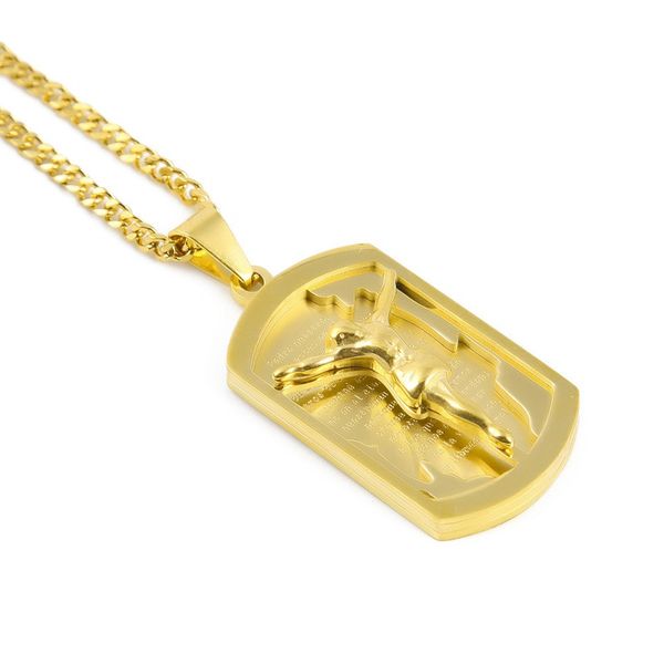 

fashion men charm gold color jesus pendant necklace design filling pieces hip hop rock jewelry necklace for men, Silver