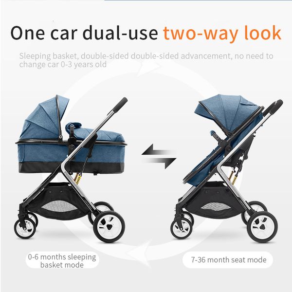 

strollers# usa baby stroller can sit reclining light portable folding high landscape two-way -absorbing