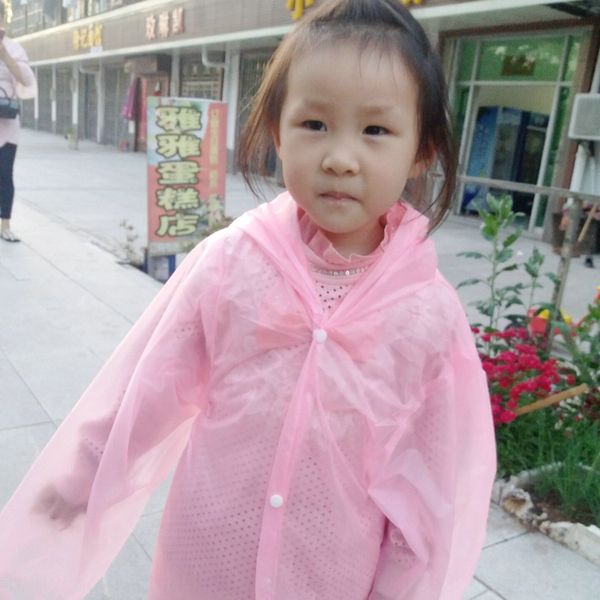 

g6las transparent fashion non-disposable outdoor children poncho emergency children's frosted transparent fashion non-disposable childr, Black