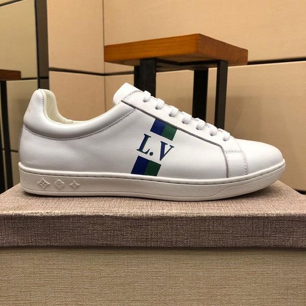 

2020ss luxury design fashion printed leather rubber sole sneakers all-match breathable mens casual shoes mens banquet shoes size: 38-451, Black
