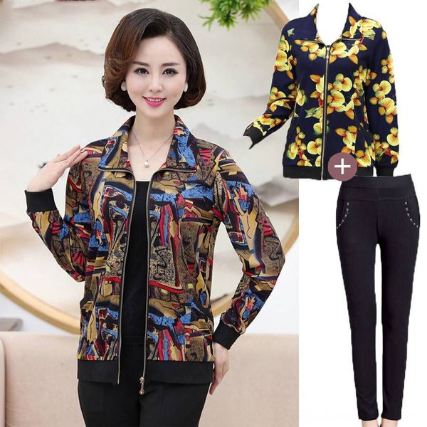 

super-value moms autumn thin middle-aged women's season single layer small coat middle-aged 40-50 years old jacket jacket, Black;brown
