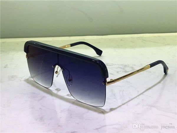 

new fashion designer sunglasses fd1 square half frame popular simple style selling protection eyewear uv400 lens, White;black