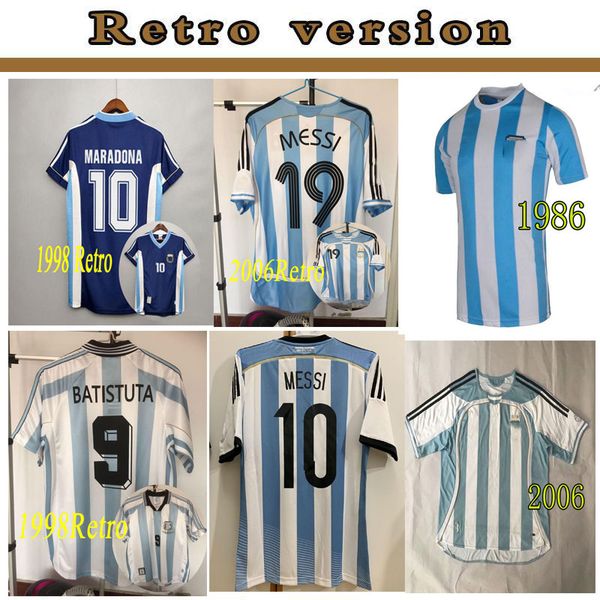 

world cup retro 1986 argentina home soccer jersey messi maradona caniggia 1978 1996 football shirt batistuta 1998 riquelme 2006 1994 ortega, Black;yellow