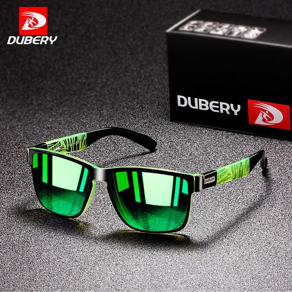 

2020 new dubery classic driving square polarized sunglasses men green blue lens sun glasses polaroid lens goggles male gafas de sol g21, White;black