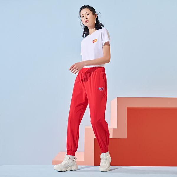 

running pants 361 sports women's 2021 summer trend corset loose, Black;blue