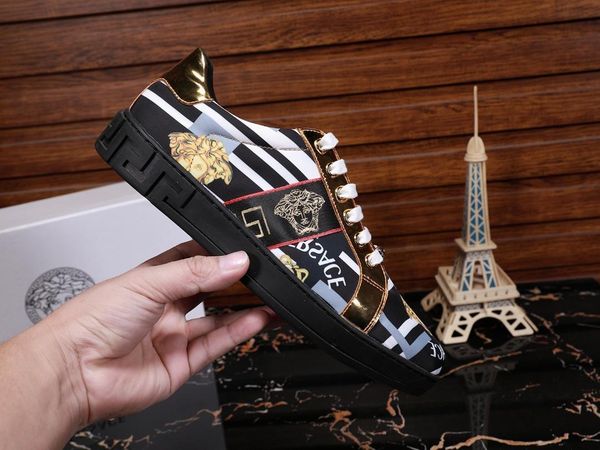 

new5 fashion casual men's shoes wild sports shoes outdoor comfortable flat men's shoes original box invoice packaging fast deliver, Black