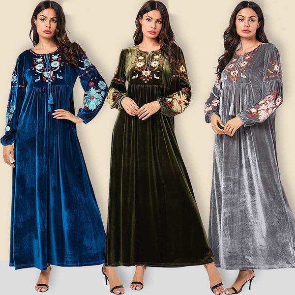 

plus size velvet abaya dubai hijab muslim dress turkish islamic clothing abayas for women caftan tesettur elbise kaftan djelaba
