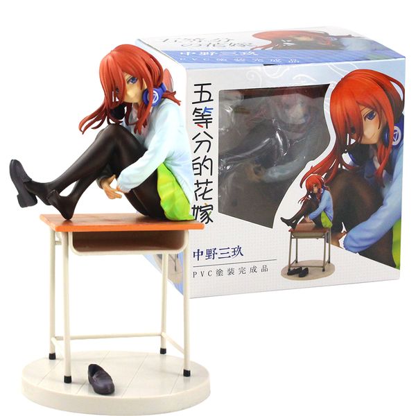 

20см quintessential quintuplets цифры miku накано 3-й девушки на столе anime sexy красоты model toy mx200727