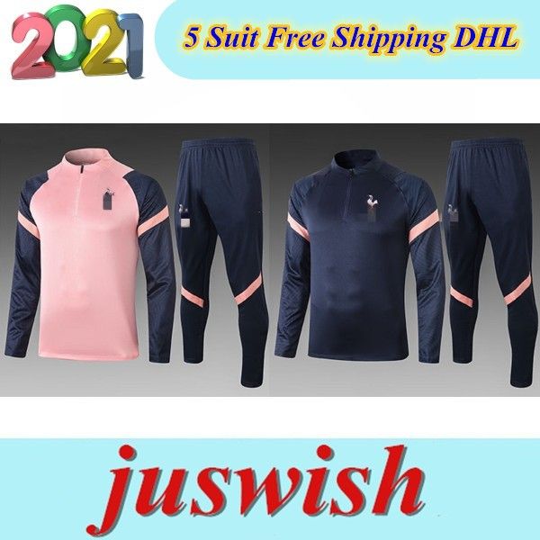 

20 21 tottenhames tracksuit kits purple kids soccer jogging suits football training suit set long sleeve uniforms survetemen jacket, Black;red