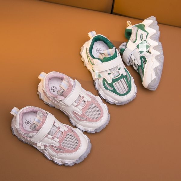 

sports sneakers new breathable mesh casual color matching trendy shoes light men's and women's children's shoes children&#039, Black