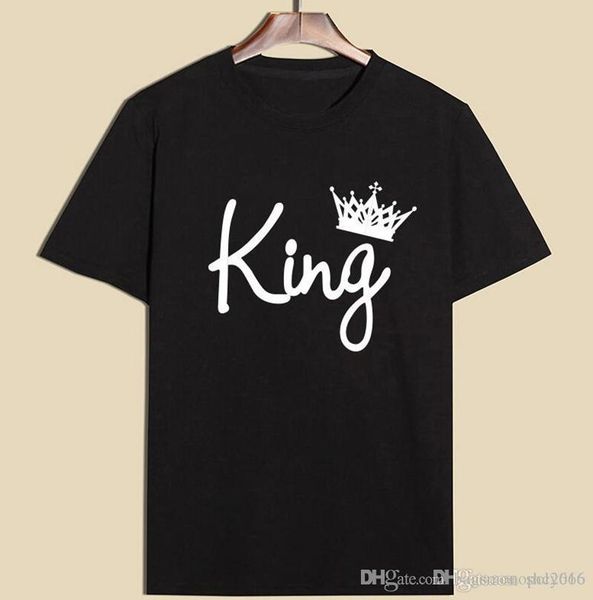 

mens t-shirt crew nrck short sleeve cotton blend queen king letter 3d print tees polos casual male shirt size s-2xl t2, White;black