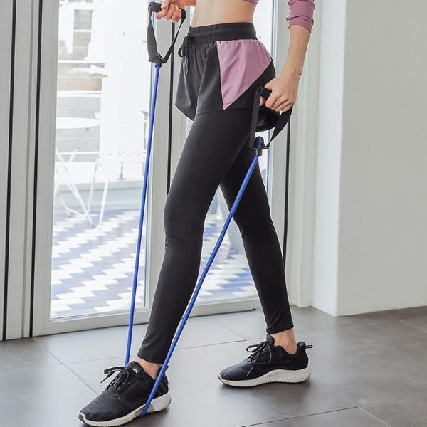 

elastic female yaga pants women long slim fitness leggings pants joggers leggins lady sports trousers high waisted pant yogawear, White;red