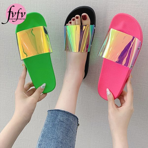 

fvfv]2020 summer new women's shoes transparent help surface fashion buckle flat bottom sandals womenlarge size 36-41, Black