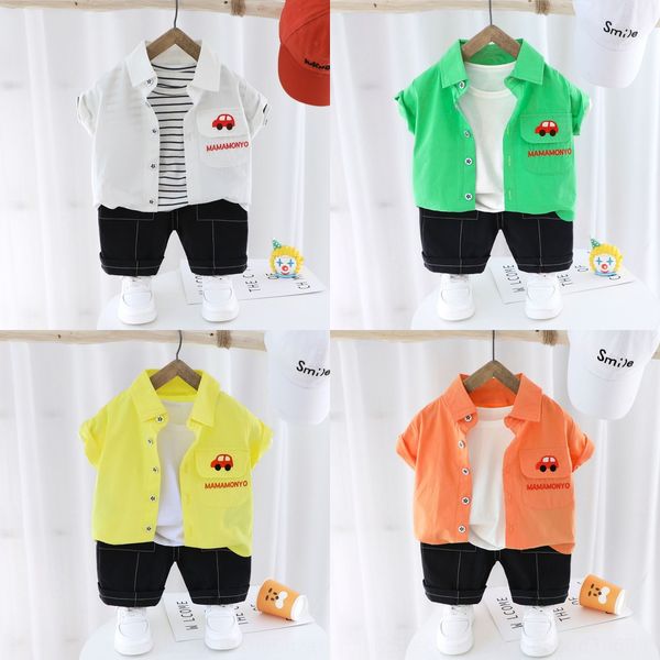

boys children's set 2020 new baby short-sleeved two-piece set summer 2 children's clothing 1-3 years old boys