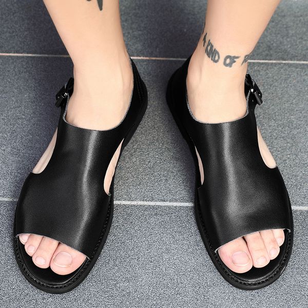 

informales roman casuales solid knitting slip men men casual breathable man sandal zapatos causal sale para sneaker de male, Black