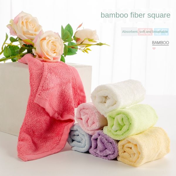 

bamboo fiber shopping face face s square mall children's small square towel embroidery gift towel 25*25cm
