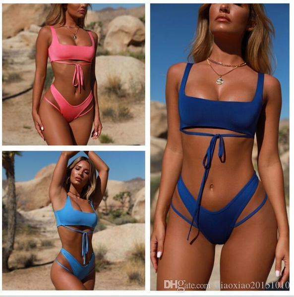 

push up bikinis 2020 plus size swimwear women bathing suit halter swimsuit bikini set polka dots bandage plus size beach #1235, White;black