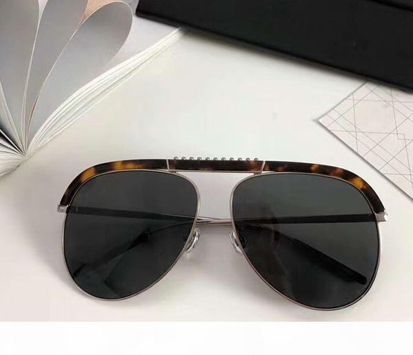 

designer havana grey pilot sunglasses men womens occhiali da sole fashion sun glasses new with case, White;black