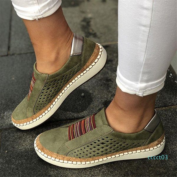 

autumn new shoes flat heel slip on casual 2019 cozy espadrilles women loafers plus size round toe with platform flats ct03, Black
