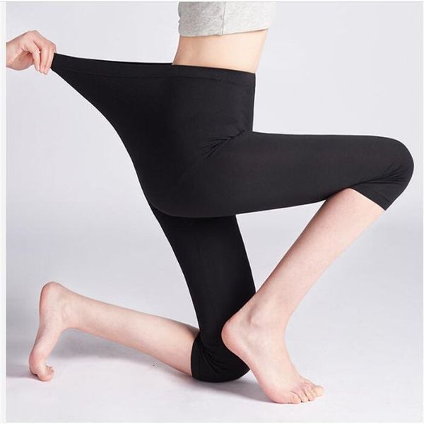 

leggings xs 7xl summer legings women 3 4 short legging thin women large size stretch grey black white pink 6xl 5xl 4xl