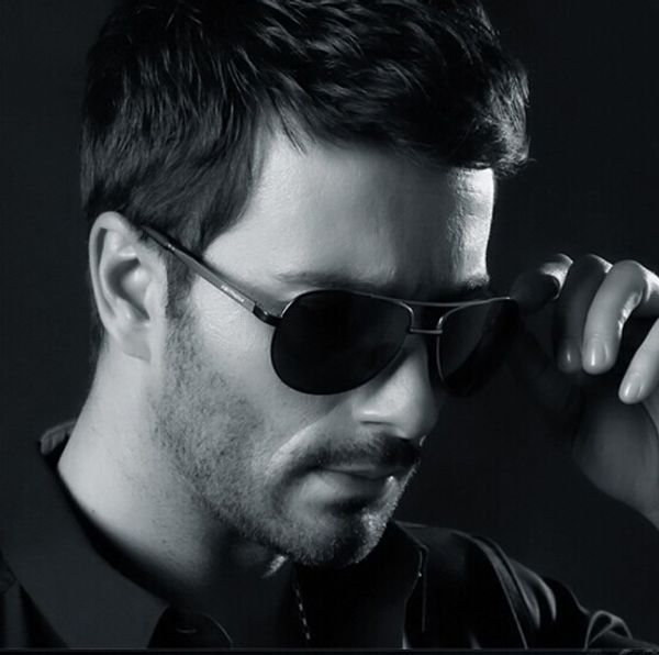 

men's sunglasses brand pilot polarized male sun glasses eyeglasses gafas masculino for men 1306, White;black