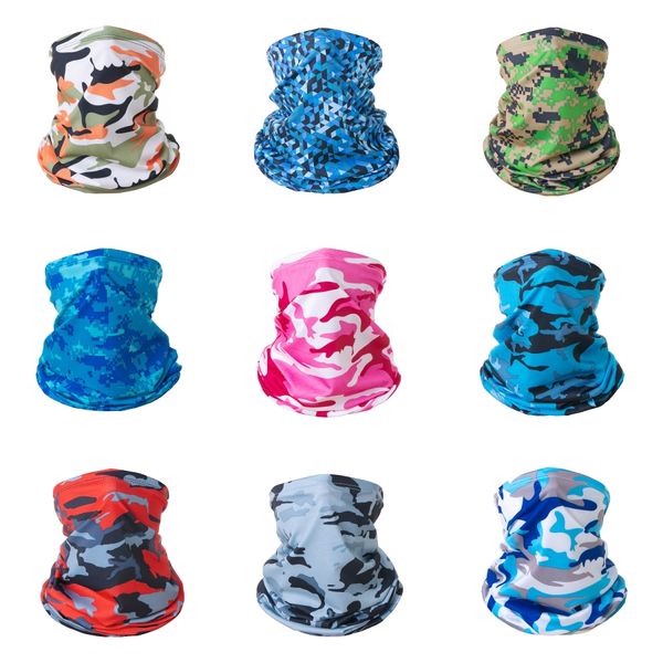 

camouflage polyester scarves face dust mask outdoor sport cycling bandanas camping hiking washouts headwear magic scarf#275#607, Black