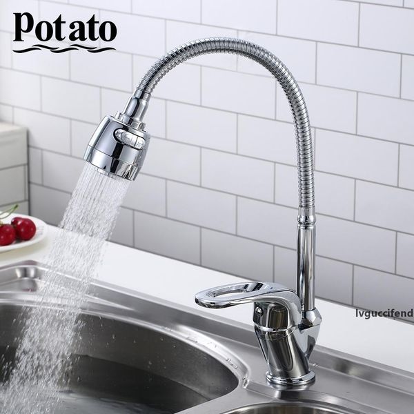 

potato kitchen faucet one handle mixer cold and kitchen tap single hole water faucets zinc alloy sink taps p5836 t200424