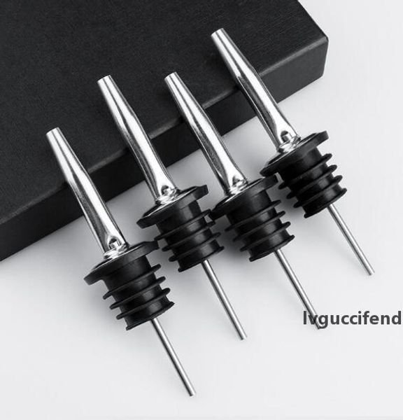 

500pcs/lot new stainless steel liquor spirit pourer flow wine bottle pour spout ser fast shipping