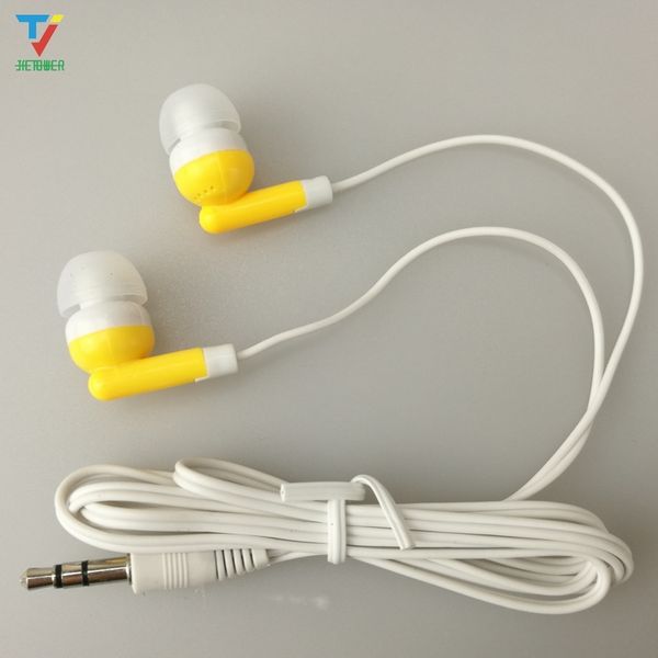 

colorful disposable earphone new in ear headphone for moible phone 3.5mm earbud earphone for mp 3 4
