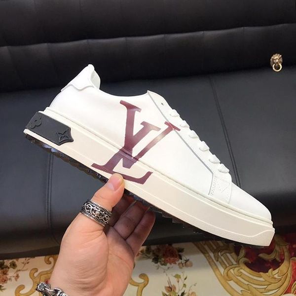 

new men shoes casual fashion footwears herren sportschuhe time out sneaker luxury mens shoes fashion design lace -up leather fabric drop shi