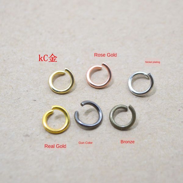 

small batch of iron electroplating splicing gold gold gold. chrome 1.2x 8mm opening ring c ring ordinary color, Silver