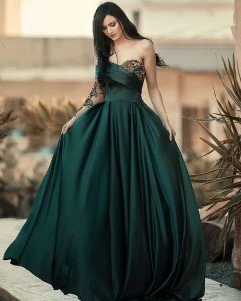 

dark green long prom dresses, Black