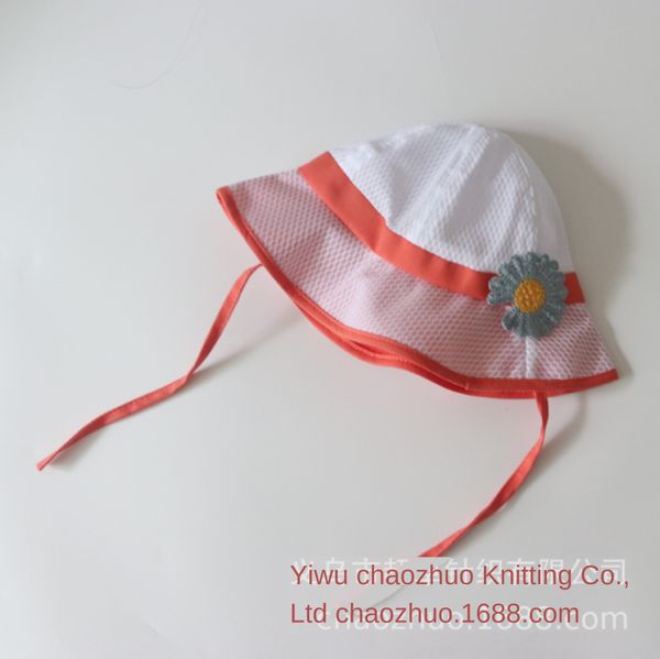 

2020 children's pendant candy candy color pendant with daisy net hat children's basin hat, Yellow