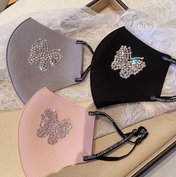 

rabbit pattern studded breathable mouth mask 3 colors 6 styles ladies outdoor fashion dustproof washable protective face mask