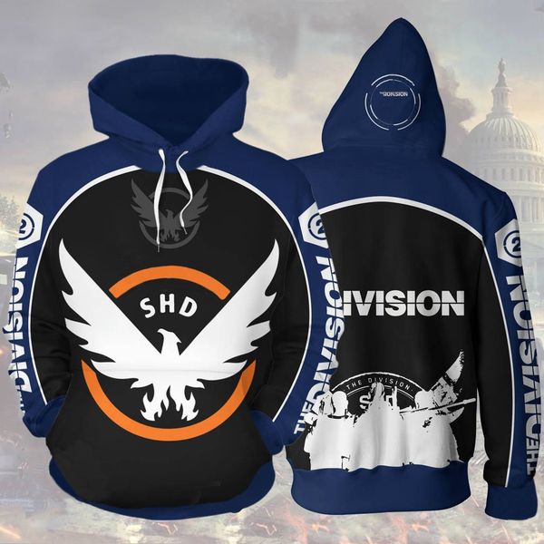 

aethf новый thedivision2 же свитер стиль 3d напечатаны косплей анимация игры новый thedivision2 же стиль свитер 3d напечатаны pulloverhoodie, Black
