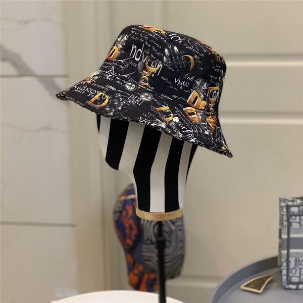 

2020 new bucket hat for men women fashion double sided fishermen cap stingy brim hats print pattern casual foldable caps high quality