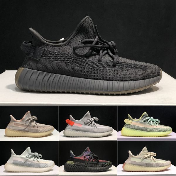 

kanye west running shoes earth cinder desert sage yeshaya mens women sneakers yecheil black static reflective trainers v2 shoes