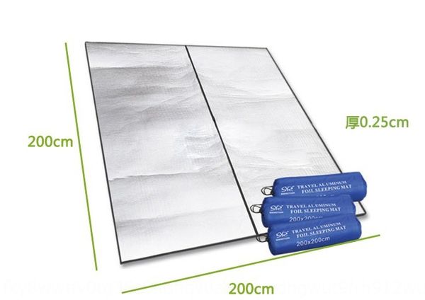 

aluminum foil dining floor 2*2 m two-person moisture-proof picnic floor sleeping mat camping hiking moisture-proof mat
