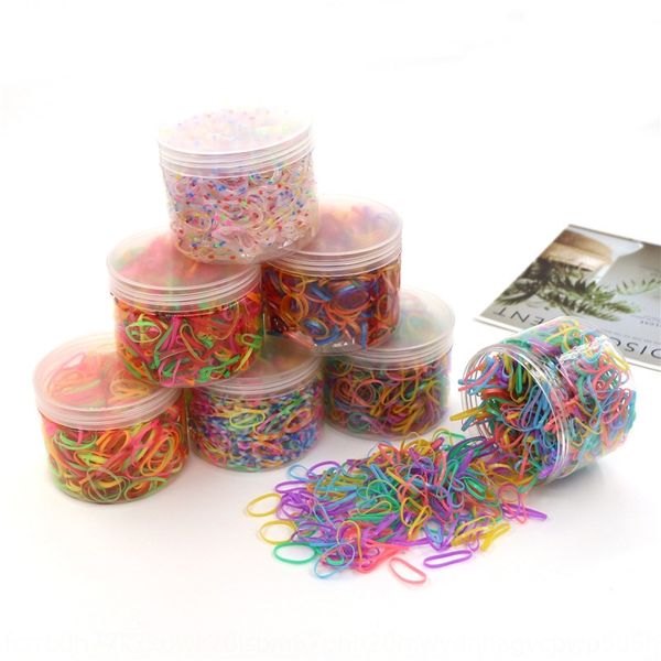 

467od children's hair storage box rope does not hurt hair disposable strong pull continuous color rubber band storage box canned rubber, Slivery;white
