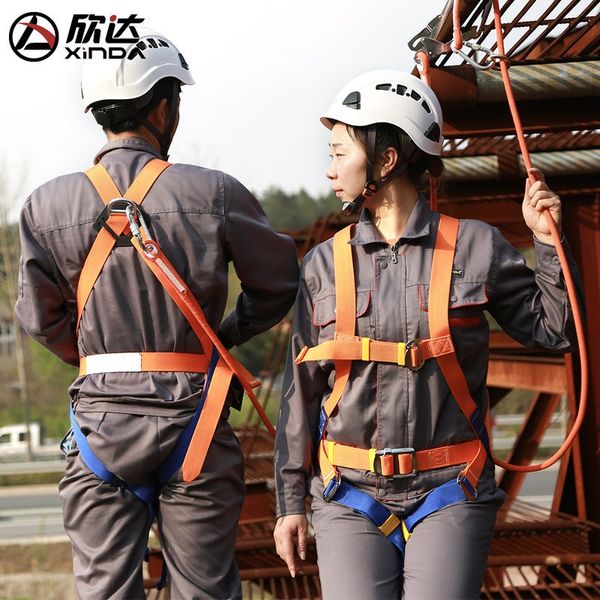 

xinda aerial work rope outdoor construction safety rope whole body five-point safety belt industrial electrician belt