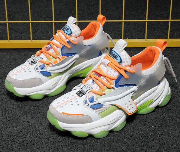 

brand new designer men shoes street trend air mesh leather patchwork breathable casual sport shoes man sneakers vulcanized shoes, Black