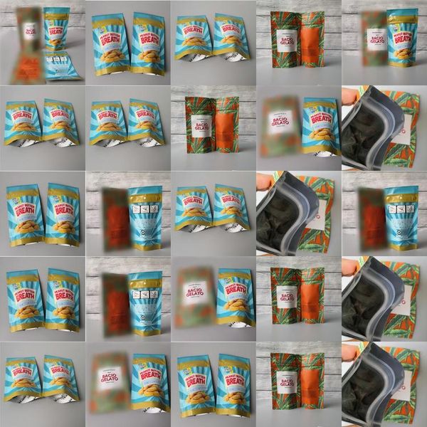 

stand up pouch packaging bags for dry herb flowers sherbinskis bacio gelato peanut butter breath smell proof mylar bags glghf zlshop07