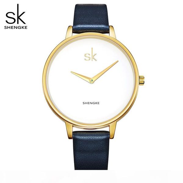 

shengke 2017 fashion women watches brand famous quartz watch female clock ladies wrist watch montre femme relogio feminino new, Slivery;brown