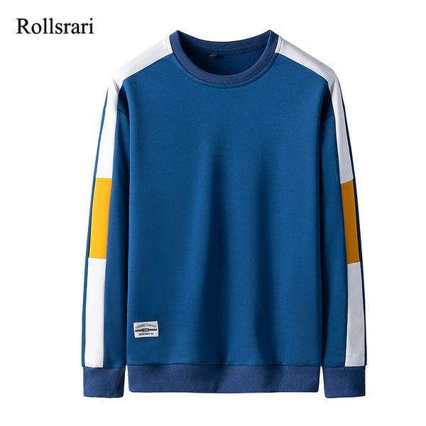 

men's hoodies & sweatshirts arrival men casual solid splice pullover o-neck slim fit sportswear sweatshirt print male hoody tracksuit 9, Black