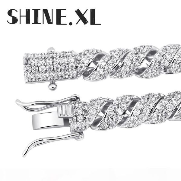 

new arrived 14mm iced out micro paved crystal cz cuban link bracelets gold silver plated mens hip hop jewelry, Black