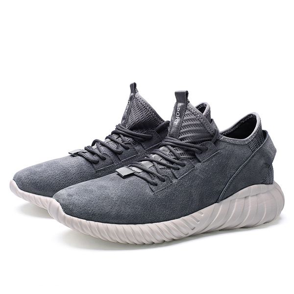 

misalwa new arrival casual shoes men loafers pig suede outdoor youth fashion shoes 2020 summer autumn massage red men sneakers, Black